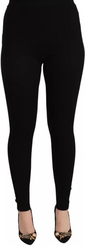 Dolce & Gabbana, Dames, Broeken, Zwart, Maat: M Wol,