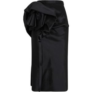 Maison Margiela, Dames, Rokken, Zwart, Maat: 2XS Zijde,