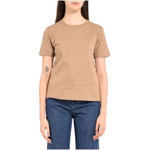 Max Mara, Dames, Tops, Bruin, Maat: XS Katoen,