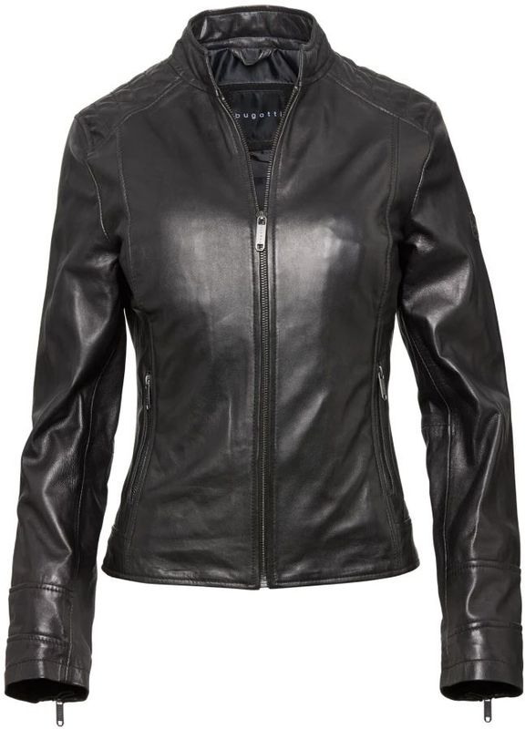 Bugatti - Elegante Leren Jas - Zwart - Dames