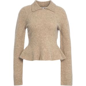 Second Female, Dames, Truien, Beige, Maat: S Wol,