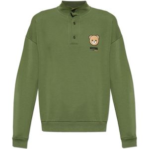 Moschino, Heren, Sweatshirts & Hoodies, Groen, Maat: M Katoen,