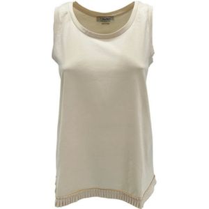 Max Mara Studio, Dames, Tops, Beige, Maat: XS Katoen,