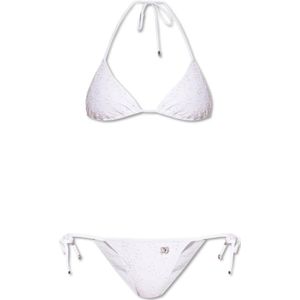Dolce & Gabbana, Dames, Badkleding, Wit, Maat: S Tweed,