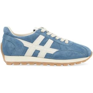 Hogan Geveterde Sneaker , Blue , Dames , Maat: 38 EU