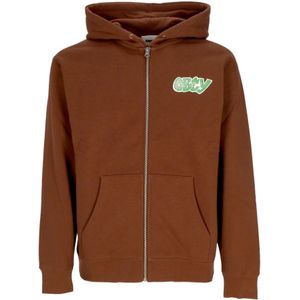 Obey, Heren, Sweatshirts & Hoodies, Bruin, Maat: XL Katoen,