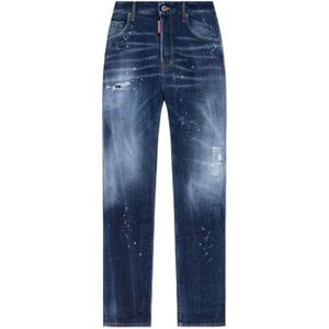 Dsquared2, Heren, Jeans, Blauw, Maat: M Katoen,