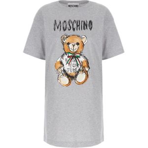 Moschino, Dames, Jurken, Grijs, Maat: 3XS