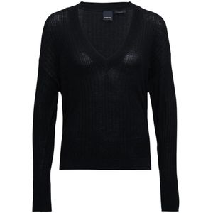 Pinko, Dames, Truien, Zwart, Maat: S Wol,