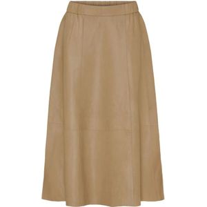 Btfcph, Dames, Rokken, Beige, Maat: XS Leer,