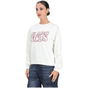 Gcds, Dames, Sweatshirts & Hoodies, Wit, Maat: S