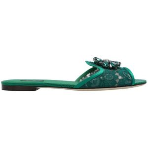 Dolce & Gabbana, Dames, Schoenen, Groen, Maat: 36 EU