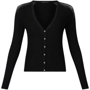 Liu Jo, Dames, Truien, Zwart, Maat: XS Viscose,