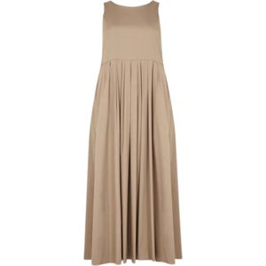 Max Mara, Dames, Jurken, Beige, Maat: M Katoen,