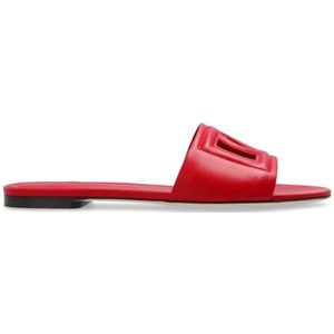 Dolce & Gabbana, Dames, Schoenen, Rood, Maat: 35 EU Leer,