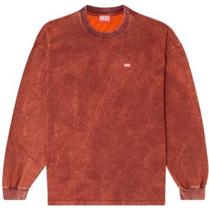 Diesel, Heren, Tops, Rood, Maat: L Katoen,