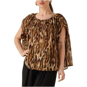 Louizon, Dames, Blouses & Shirts, Veelkleurig, Maat: S Linnen,