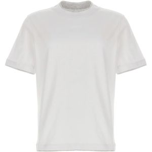 Brunello Cucinelli, Heren, Tops, Wit, Maat: S Katoen,