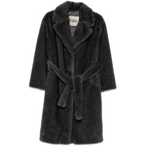 Herno, Dames, Mantels, Grijs, Maat: M Poliester,