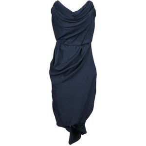 Vivienne Westwood, Dames, Jurken, Blauw, Maat: 2XS Zijde,