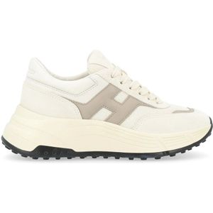 Hogan Ivoor en beige athleisure sneaker , White , Dames , Maat: 36 1/2 EU