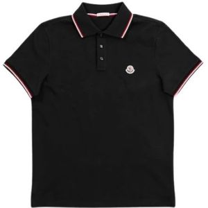Moncler, Heren, Tops, Zwart, Maat: S Katoen,