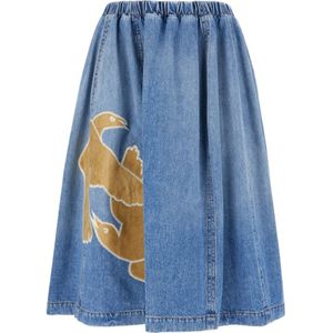 Marni, Dames, Rokken, Blauw, Maat: S Denim,