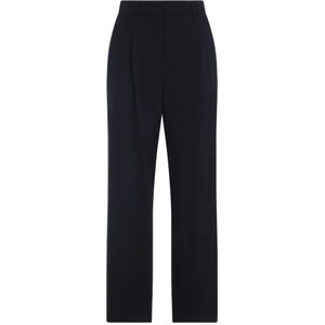 Max Mara, Dames, Broeken, Blauw, Maat: S Wol,