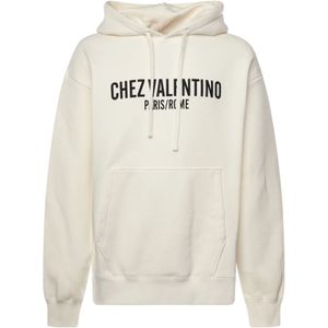 Valentino Garavani, Heren, Sweatshirts & Hoodies, Wit, Maat: L Katoen,