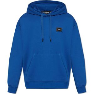 Dolce & Gabbana, Heren, Sweatshirts & Hoodies, Blauw, Maat: XS Katoen,