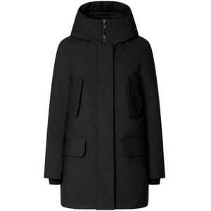 Save The Duck, Dames, Mantels, Zwart, Maat: XS Leer,