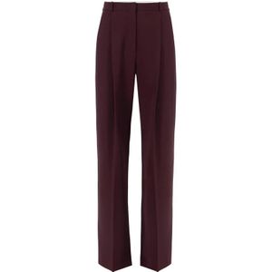 Elisabetta Franchi, Dames, Broeken, Rood, Maat: S Leer,