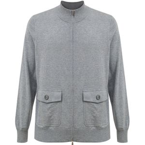 Gran Sasso, Heren, Truien, Grijs, Maat: L Katoen,