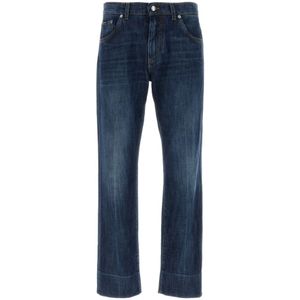 Dolce & Gabbana, Heren, Jeans, Blauw, Maat: S Katoen,