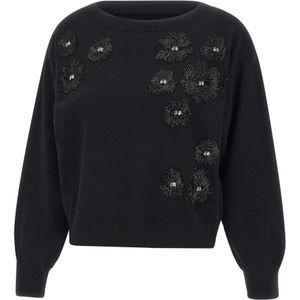 Liu Jo, Dames, Truien, Zwart, Maat: S Viscose,