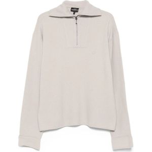 Emporio Armani, Heren, Truien, Grijs, Maat: L Zijde,