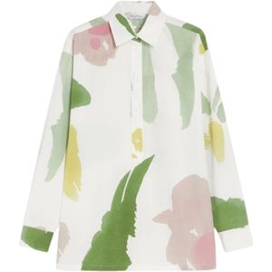 Max Mara, Dames, Blouses & Shirts, Veelkleurig, Maat: S Katoen,