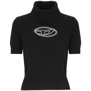 Diesel - M-Argaret - Gebreide Trui - Zwart - Wol-Cashmere Mix - Turtleneck