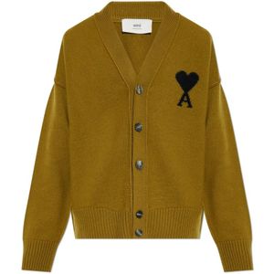 Ami Paris, unisex, Truien, Groen, Maat: XL Wol,