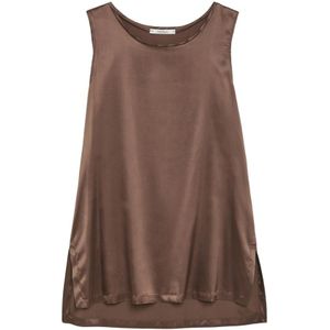 Maliparmi, Dames, Tops, Bruin, Maat: XS Zijde,