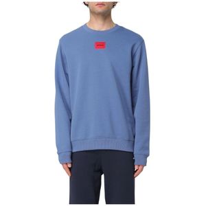 Hugo, Heren, Sweatshirts & Hoodies, Blauw, Maat: S Katoen,
