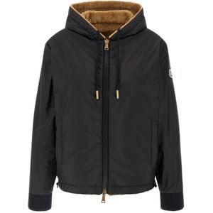 Moncler, Dames, Jassen, Zwart, Maat: XS Katoen,