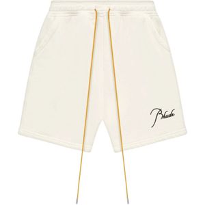 Rhude, Heren, Korte broeken, Wit, Maat: XS Katoen,