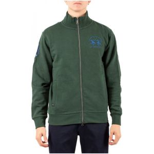 La Martina Sweatvest 'MBF301'  donkergroen