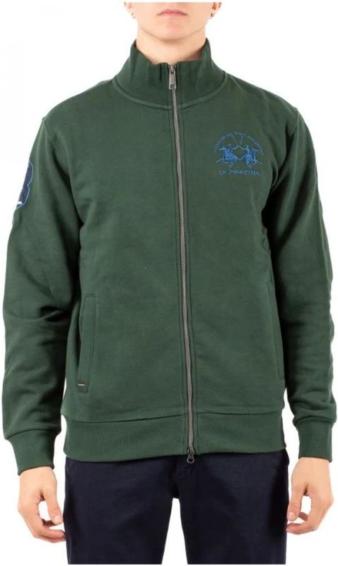 La Martina Sweatvest 'MBF301'  donkergroen