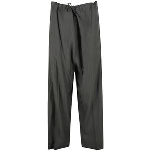 Balenciaga, Heren, Broeken, Grijs, Maat: S Leer,