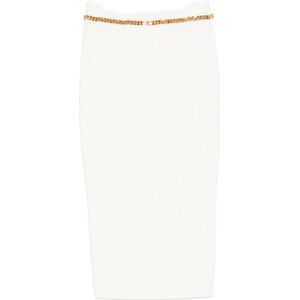 Elisabetta Franchi, Dames, Rokken, Beige, Maat: S