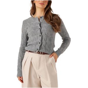 Tommy Hilfiger - Gebreid Jack - Mêlee - Regular Fit - Zuivere Wol - Kabelpatroon