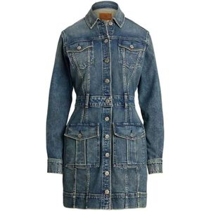 Ralph Lauren, Dames, Jurken, Blauw, Maat: M