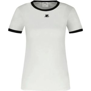 Courrèges - Logo T-shirt - Wit - Katoen